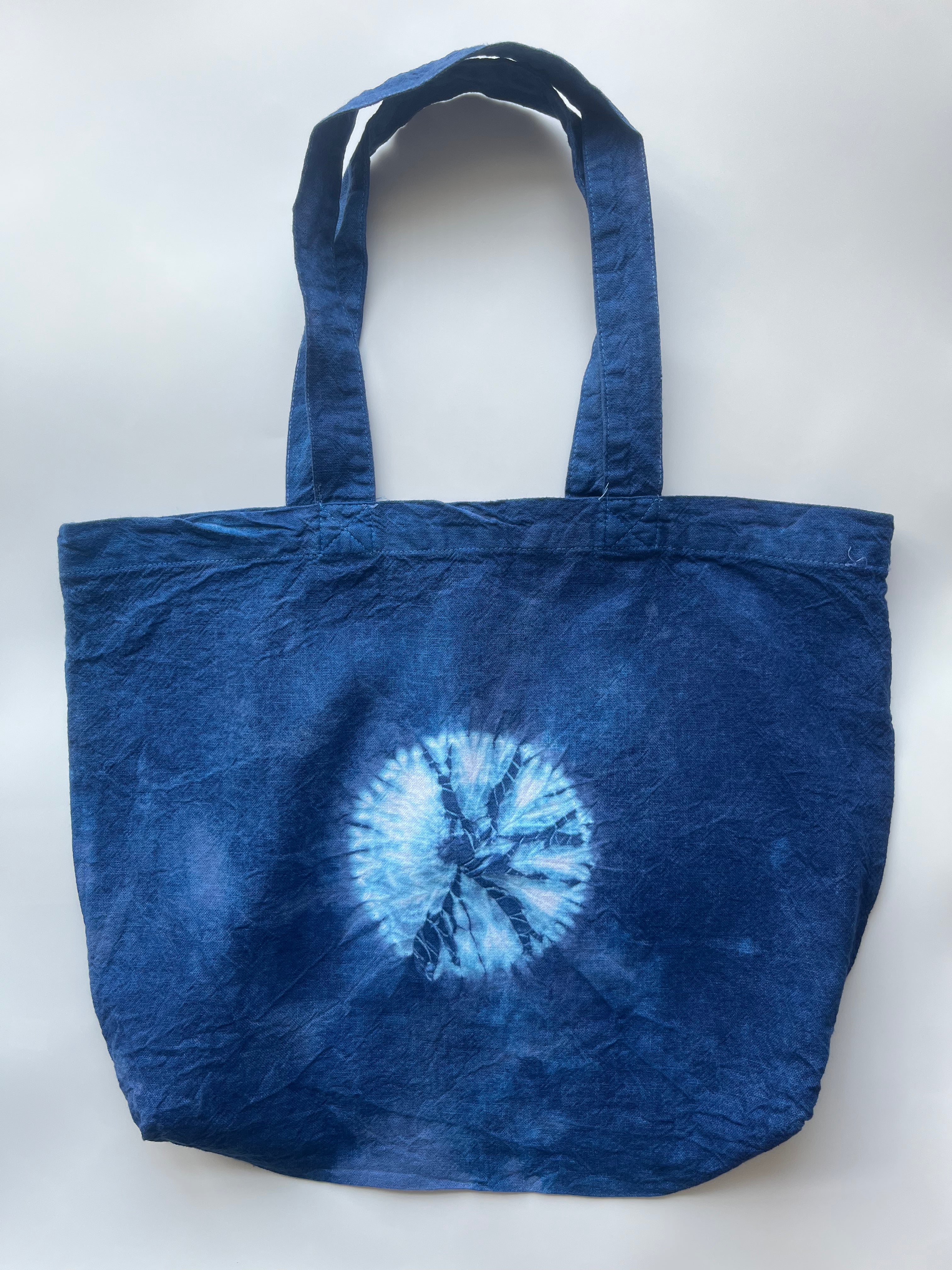 Indigo Circle Shibori Day Tote Bag