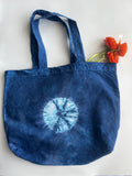 Indigo Circle Shibori Day Tote Bag